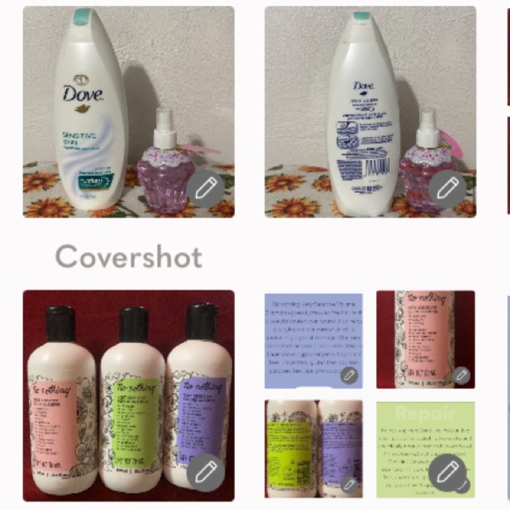 NO Nothing Very Sensitive Shampoo 10.1 & Dove w perfume